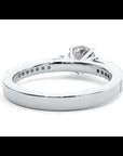 Inel de Logodnă din Aur 14k cu Moissanite Solitaire Etern Pavé de 0.40 ct