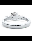 Inel de Logodnă din Aur 14k cu Moissanite Solitaire Etern Pavé de 0.59 ct