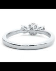 Inel de Logodnă Josephine din Aur 14k Trei Moissanite de 0.90 ct
