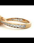 Inel De Logodnă Cascade de Lumière din Aur 14k cu Moissanite Pavé de 1.33 ct