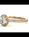 Inel de Logodnă Oxford din Aur 14k cu Moissanite Brilliant Halo Pavé de 0.86 ct