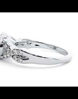 Inel de Logodnă din Aur 14k cu Moissanite Pavé în Spirală Eternă de 0.96 ct