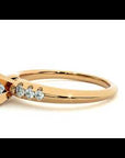 Inel De Logodnă Solitaire Pavé cu Diamante Naturale de 0.41 ct