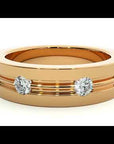 Verighetă din Aur 14k cu Bandă De Diamante Naturale de 0.56 ct
