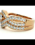 Inel Promesse d'Or cu Diamante Naturale Pavè de 1.36 ct