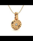 Lanț din Aur 14k cu Pandantiv Rotund Brilliant Halo, Diamante Naturale de 2.34 ct
