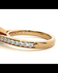 Inel de Logodnă din Aur 14k cu Diamante Create în Laborator Solitaire Etern Pavé de 1.41 ct