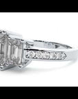 Inel de Logodnă din Aur 14k Trei Moissanite de 2.46 ct