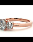 Inel de Logodnă Solitaire cu Trei Moissanite de 1.57 ct