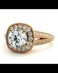 Inel de Logodnă cu Diamante Naturale Halo Duo Etern Pavé de 1.61 ct