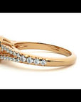 Inel de Logodnă Princess Pavé din Aur 14k cu Moissanite de 0.98 ct