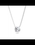 Lanț din Aur 14k cu Pandantiv Solitaire Rotund din Moissanite de 1.03 ct
