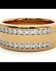 Verighetă Solène din Aur 14k Cu Două Rânduri De Diamante Naturale de 0.46 ct