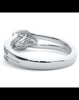 Inel de Logodnă Éliane din Aur 14k cu Trei Moissanite Pavè de 0.96 ct