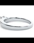 Inel de Logodnă Pavé din Aur 14k cu Moissanite Tăietură Princess de 0.61 ct