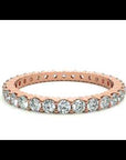 Inel Eternity din Aur 14k cu Moissanite Tăietură Rotund Brilliant de 0.90 ct
