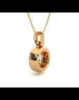 Lanț cu Pandantiv Rotund Brilliant cu Diamant Create în Laborator Halo de 1.51 ct