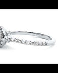 Inel de Logodnă Talisman din Aur 14k cu Moissanite Halo Pavé de 0.89 ct
