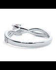 Inel De Logodnă Pyrénées Pavé din Aur 14k cu Moissanite de 0.93 ct