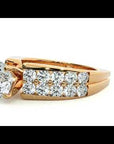 Inel De Logodnă Torrent de Vie din Aur 14k cu Moissanite de 2.03 ct