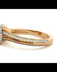 Inel de Logodnă Amalfi Pavé din Aur 14k cu Moissanite de 1.02 ct