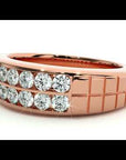 Inel Etern Dual din Aur 14k cu Diamante Create în Laborator de 0.82 ct
