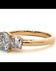Inel de Logodnă Solitaire cu Trei Diamante Naturale de 1.57 ct