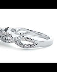 Inel de Logodnă din Aur 14k cu Diamante Create în Laborator Solitaire Împletit Etern Pavé de 0.79 ct