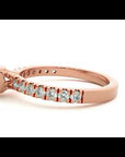 Inel De Logodnă Brise Océane Pavé din Aur 14k cu Moissanite de 1.17 ct