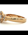 Inel de Logodnă din Aur 14k cu Moissanite Halo Duo Etern de 1.00 ct
