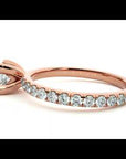 Inel de Logodnă Pavé din Aur 14k cu Moissanite Tăietură Princess de 1.07 ct