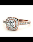 Inel de Logodnă Retro Pavé cu Diamante Naturale de 0.72 ct