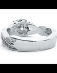 Inel de Logodnă din Aur 14k cu Diamante Naturale Pavé în Spirală Eternă de 0.90 ct