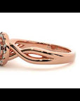 Inel de Logodnă Solitaire Halo din Aur 14k cu Moissanite de 0.94 ct