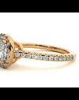 Inel de Logodnă Halo Pavé din Aur 14k cu Diamante Naturale de 1.79 ct