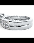 Inel de Logodnă Pavè Cu Diamant Creat în Laborator Tăietură Princess de 1.37 ct