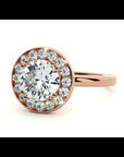 Inel de Logodnă cu Moissanite Brilliant Halo de 0.98 ct
