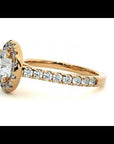 Inel de Logodnă Brilliant Rotund Halo Pavé cu Moissanite de 1.60 ct