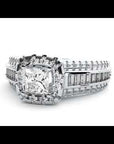 Inel de Logodnă din Aur 14k cu Diamante Naturale Halo Duo Etern Pavé de 1.19 ct