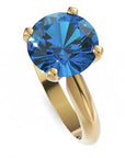 Inel de Logodnă Solitaire Heritage din Aur 14k cu Safir Creat în Laborator de 3 ct