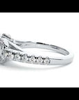 Inel de Logodnă Vintage Pavé Halo cu Diamante Naturale de 1.21 ct
