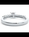 Inel de Logodnă Pavé din Aur 14k cu Moissanite Tăietură Princess de 0.85 ct