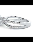 Inel De Logodnă Vague d'Azur din Aur 14k cu Moissanite Pavé de 0.99 ct