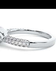 Inel de Logodnă cu Trei Diamante Naturale Pavè de 1.63 ct