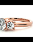 Inel de Logodnă din Aur 14k Cu Trei Diamante Create în Laborator de 1.39 ct
