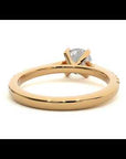 Inel de Logodnă din Aur 14k cu Moissanite Solitaire Etern Pavé de 1.36 ct