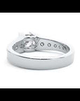 Inel Retro Solitaire Pavé din Aur 14k cu Diamante Create în Laborator de 0.81 ct.