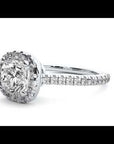 Inel de Logodnă Halo Pavé cu Moissanite de 1.79 ct