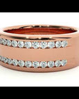 Verighetă Solène din Aur 14k Cu Două Rânduri De Diamante Naturale de 0.46 ct