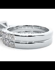 Inel de Logodnă Pavè din Aur 14k Cu Moissanite Tăietură Princess de 1.37 ct